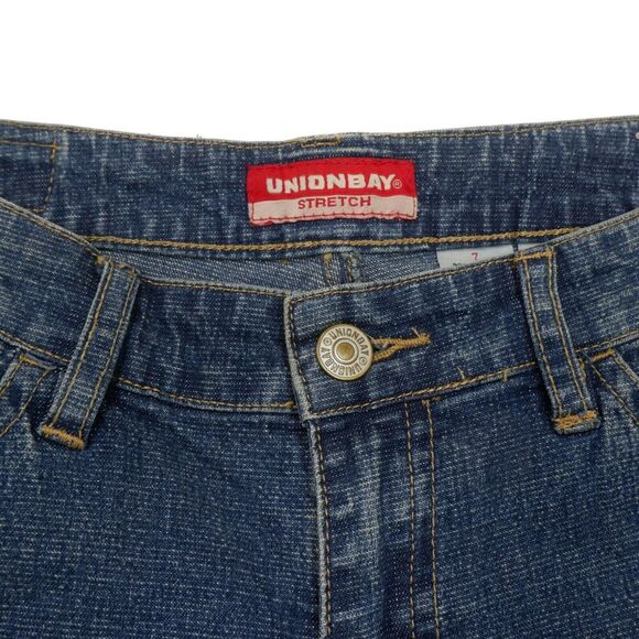 UNIONBAY Crop Jeans Size 7 Juniors Blue Denim Stretch Measures 27 x 23 - Picture 3 of 9